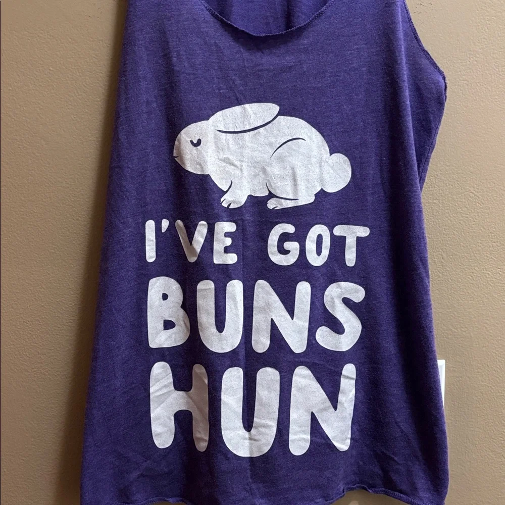Purple Tank Top with Bunny Graphic - Picture 2 of 3